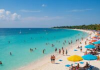 Curacao beach with turquoise waters and white sand